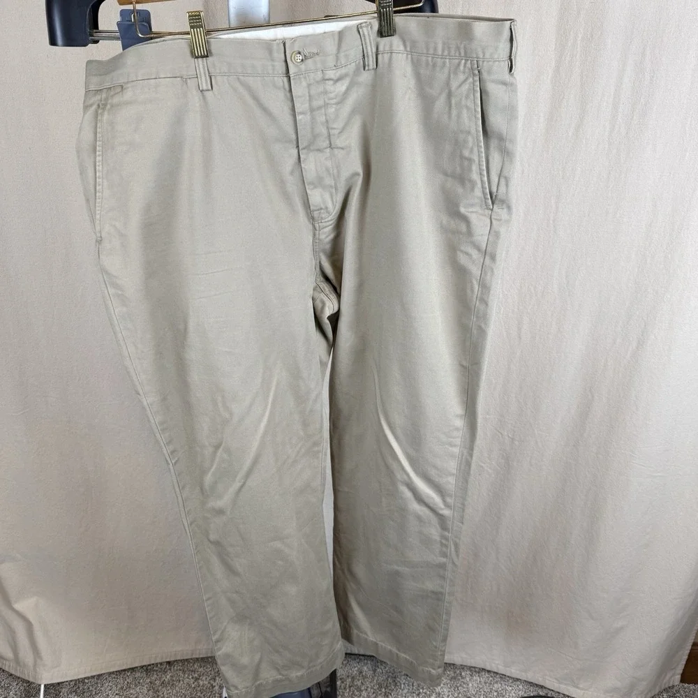 Polo Ralph Lauren Classic Fit Cotton Men's Khaki 40x30 Flat Front Straight Leg‎